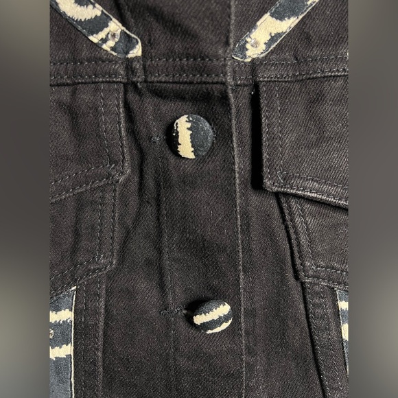 David David Vintage Jean Vest. Zebra Pattern details in size Large - Picture 4 of 10